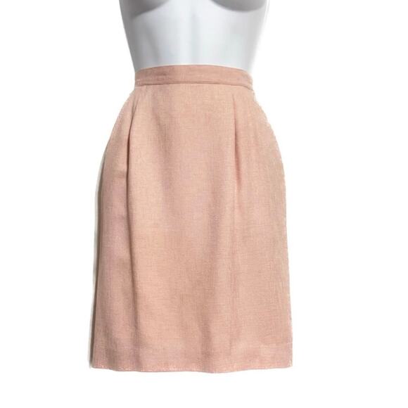 KASPER ASL Vintage pink polyester short sleeve skirt set Size 6 Petite - Picture 5 of 7